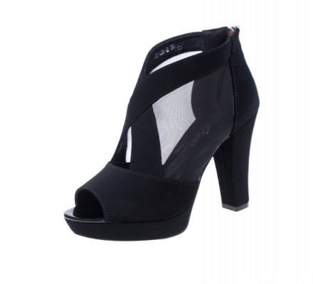 Plus Size Women Shoes Brand Design Mesh Zip Sandals Platform Mesh Ankle Boot Summer High Heel Peep Toe Shoes