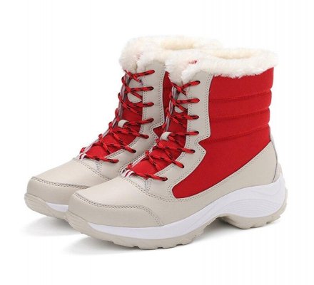 Women's Boots Winter New Plus Velvet High To Help Women's Shoes Waterproof Tube Snow Boots Women's Tide Cotton Shoes