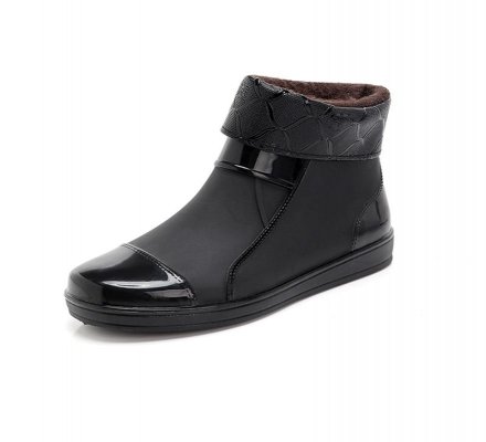 Rain Boots Men's Fashion Short Tube Non slip Wear resistant Rubber Shoes Waterproof Overshoes Kitchen Waterproof Work Shoes